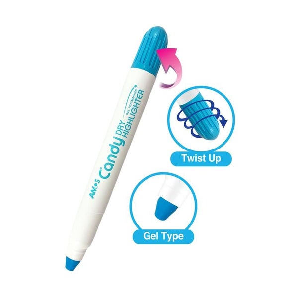 Amos Pastel Aqua Blue Dry Highlighter 200037 - Gel Type Carousel 2