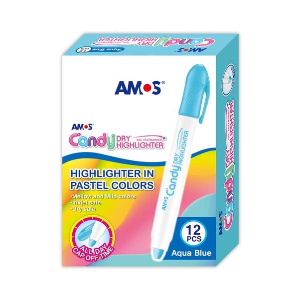 Amos Pastel Aqua Blue Dry Highlighter 200037 - Gel Type Carousel 3