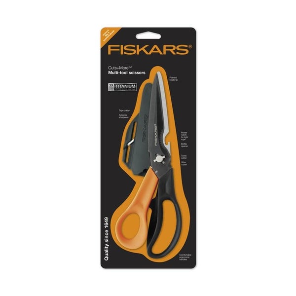 Fiskars 9" Multi-Tool Scissors with Sheath & Sharpener FK1005692 Carousel 2