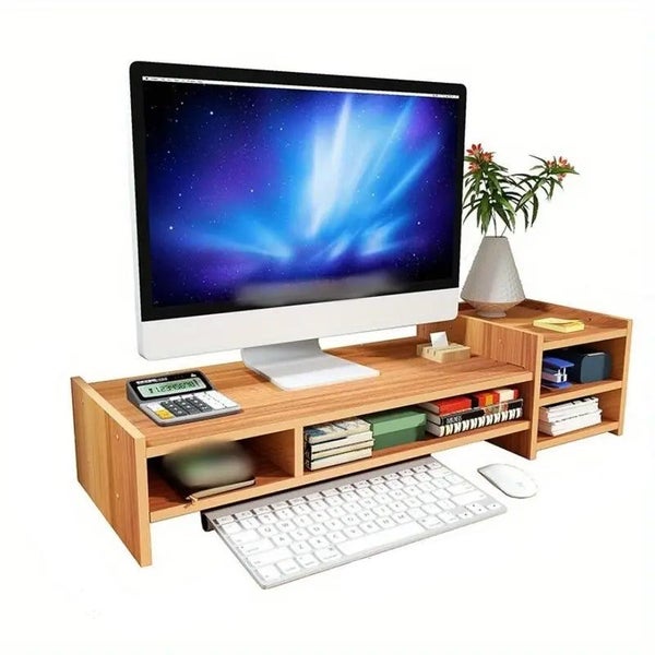 NNETM Elevate your workspace with this stylish wooden monitor stand Carousel 1