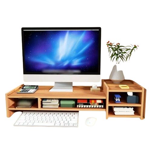 NNETM Elevate your workspace with this stylish wooden monitor stand Carousel 2