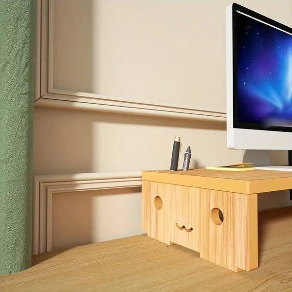 NNETM Elevate your workspace with this stylish wooden monitor stand Carousel 6