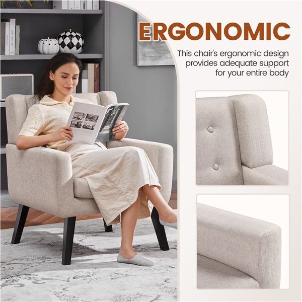 Button Tufted Armchair Carousel 7