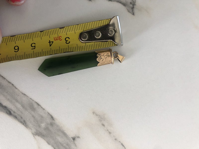 Gold with Greenstone/Pounamu Necklace Carousel 3