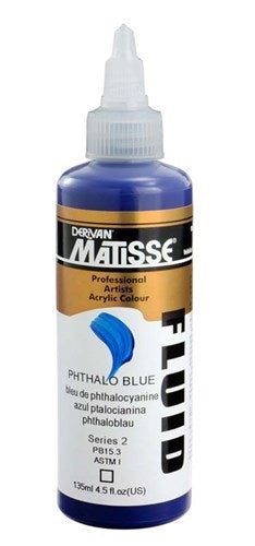 Acrylic Paint - Matisse Fluid 135ml Phthalo Blue Carousel 1