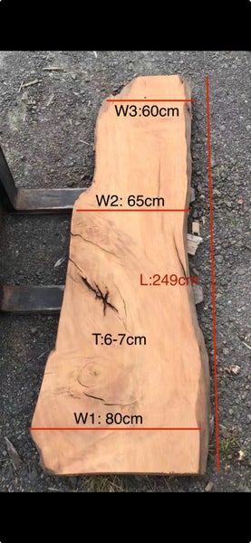 Ancient Swamp Kauri Slab – 2490 × 800/600 × 60 mm63896538157441110