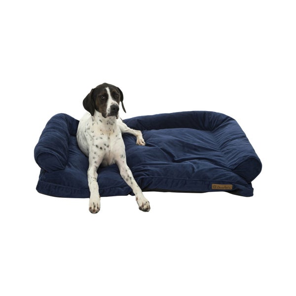 Charlie's Corduroy Dog Sofa Bed Navy - Medium Carousel 1