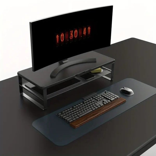 NNETM Organized Elevation: Dual-Level Monitor Stand with Drawer Carousel 7