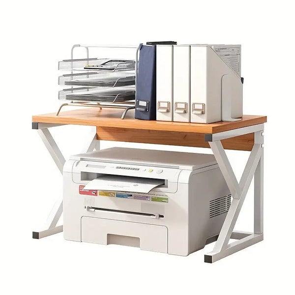 NNETM K-Type Desktop Printer Storage Rack - Multi-Layer Floor-to-Floor Cabinet Carousel 1