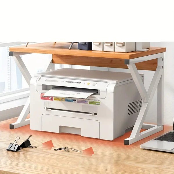 NNETM K-Type Desktop Printer Storage Rack - Multi-Layer Floor-to-Floor Cabinet Carousel 2