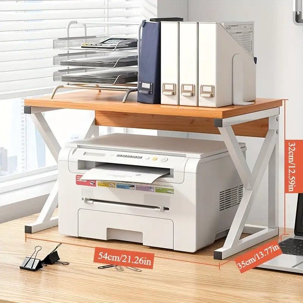 NNETM K-Type Desktop Printer Storage Rack - Multi-Layer Floor-to-Floor Cabinet Carousel 5