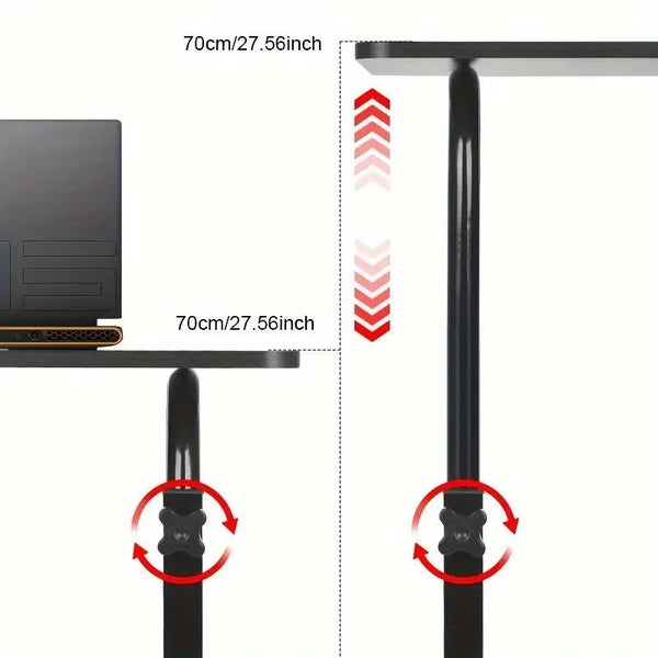 NNETM Black Lift Table Desk with Pulley to Adjust Height Carousel 7