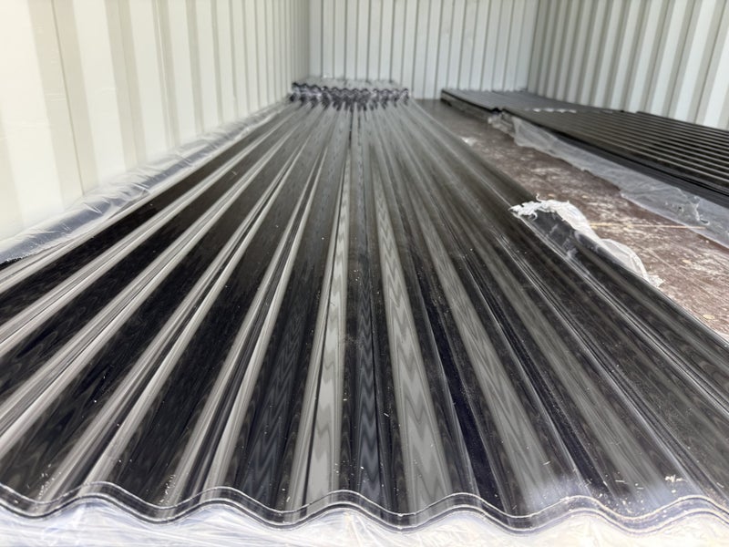 1.8M Length - Colour Grey - Corrugated Profile, Polycarbonate Roofing Sheets Carousel 1