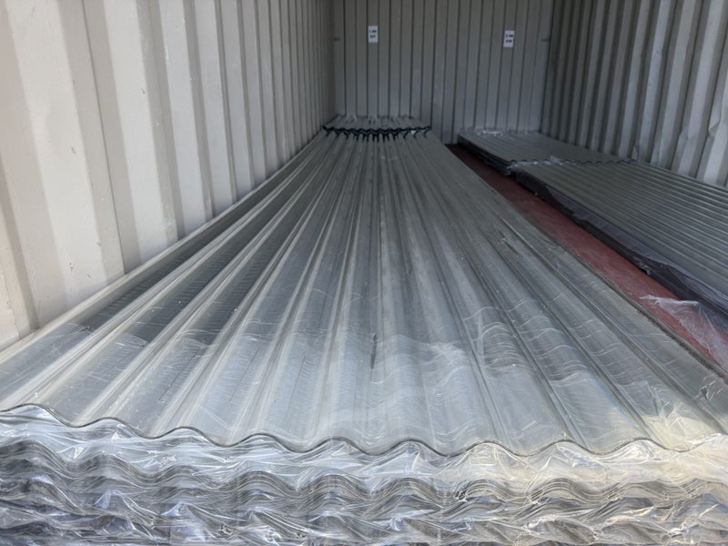 1.8M Length - Colour Clear - Corrugated Profile, Polycarbonate Roofing Sheet Carousel 2