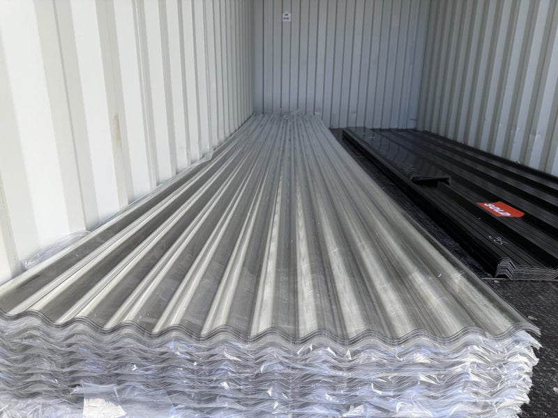 5M Length - Colour Clear - Corrugated Profile, Polycarbonate Roofing Sheets Carousel 2