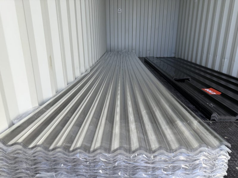 2.4M Length - Colour Clear - Corrugated Profile, Polycarbonate Roofing Sheets Carousel 2