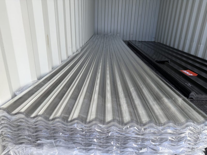 5M Length - Colour Clear - Corrugated Profile, Polycarbonate Roofing Sheets Carousel 2