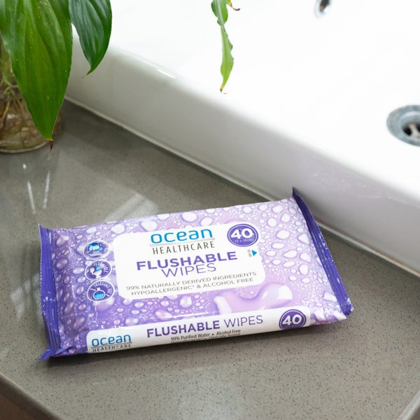 Ocean Healthcare Flushable Wipes 40 Pack Carousel 7