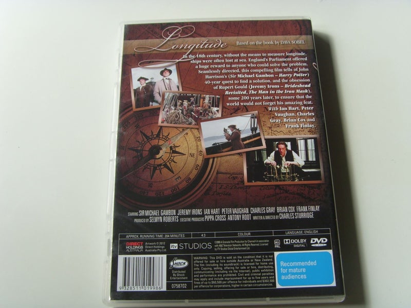 Longitude Sir Michael Gambon Jeremy Irons Based on the book by Dava Sobel64469661545217111