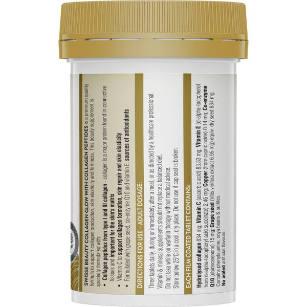 Swisse Beauty Collagen Glow with Collagen Peptides 60 Tablets Carousel 2