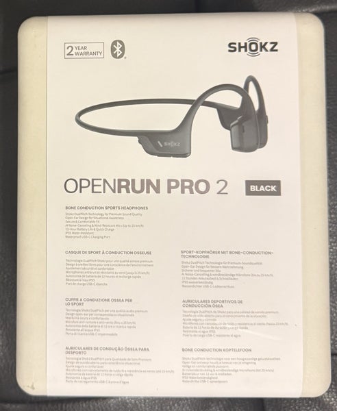 Shokz OpenRun Pro 2 Wireless Open-Ear Headphones - Black (S820-ST-BK)63899888431234111