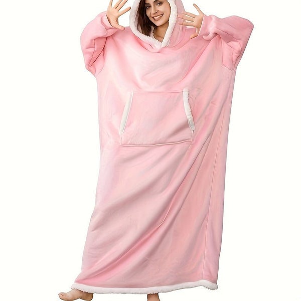 NNETM Oversized Hooded Fleece Blanket for Adults Carousel 2