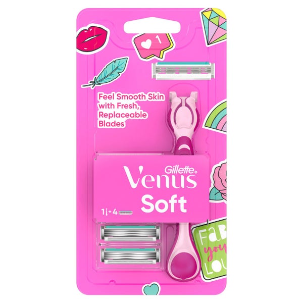Gillette Simply Venus Women's Razor Handle & 4 Blade Refill Carousel 1