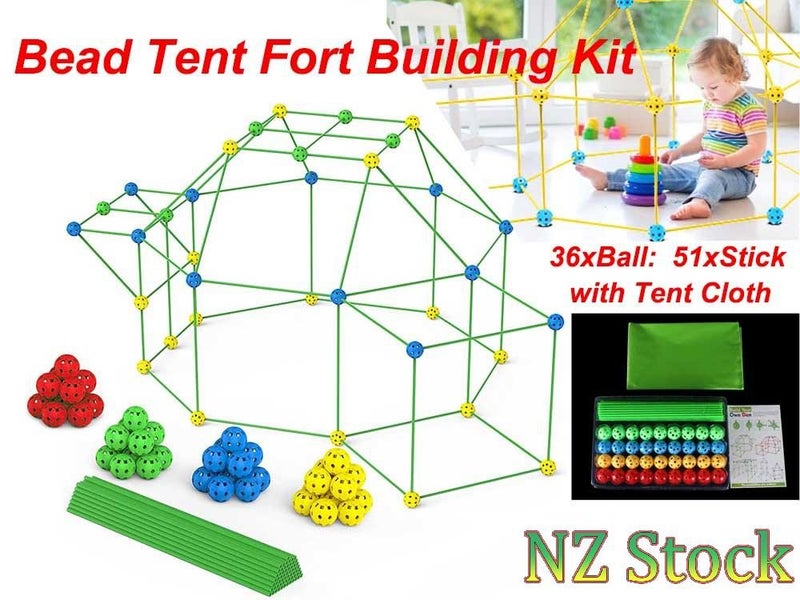 Kids Construction Fort Building Kit (Auckland Stock) Carousel 1