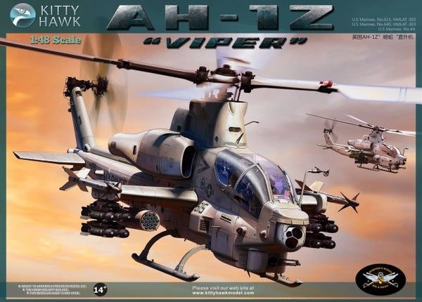 Kitty Hawk 1/48 AH-1Z Viper Attack Helicopter Model Kit KH8012564288158967683110
