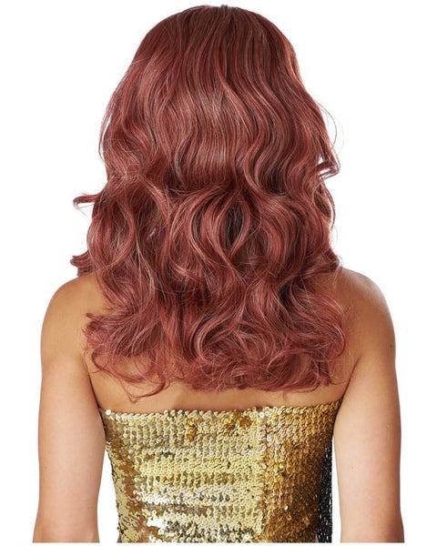 70s Disco Kitten Auburn and Blonde Wavy Wig Carousel 2