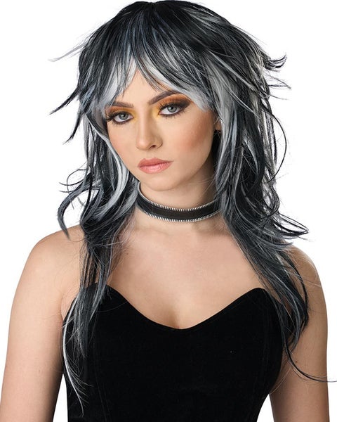 Tempting Tresses Black and White Wig Carousel 1