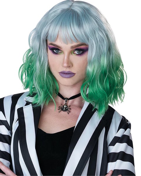 Netherworld Ghost Short Blue and Green Wig Carousel 1