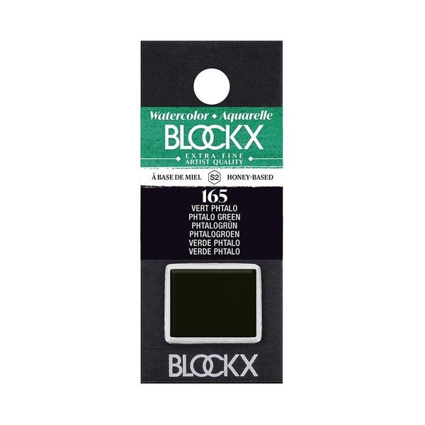 Blockx Watercolour Half Pan 165 Phtalo Green S2 PG36 Carousel 1