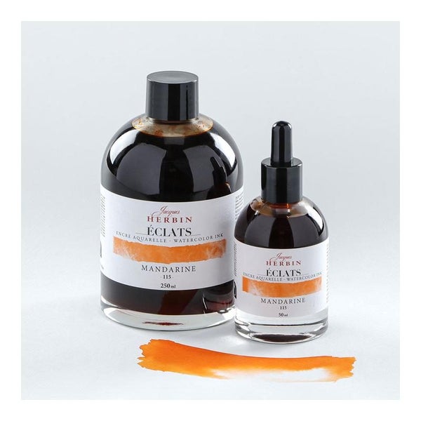 Jacques Herbin 50ml Watercolour Ink 115 Mandarin C16115T Carousel 3