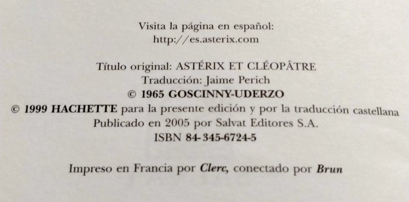 Asterix and Cleopatra SPANISH h/c 8434567245 Asterix y Cleopatra Carousel 2
