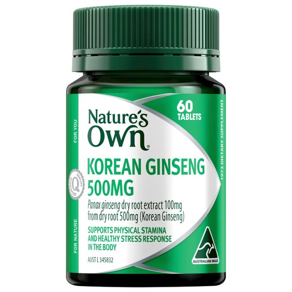 Nature's Own Korean Ginseng 500mg Tablets 60 Carousel 1