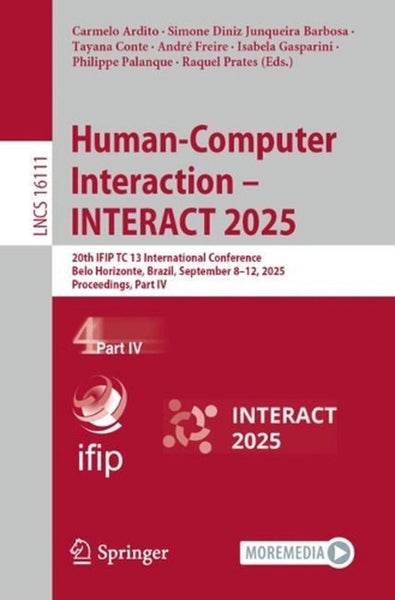 Human-Computer Interaction INTERACT 2025 by Carmelo Ardito - Paperback Carousel 1