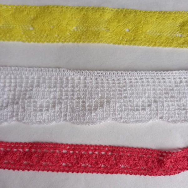 Pure cotton lace (5) colour range Carousel 2