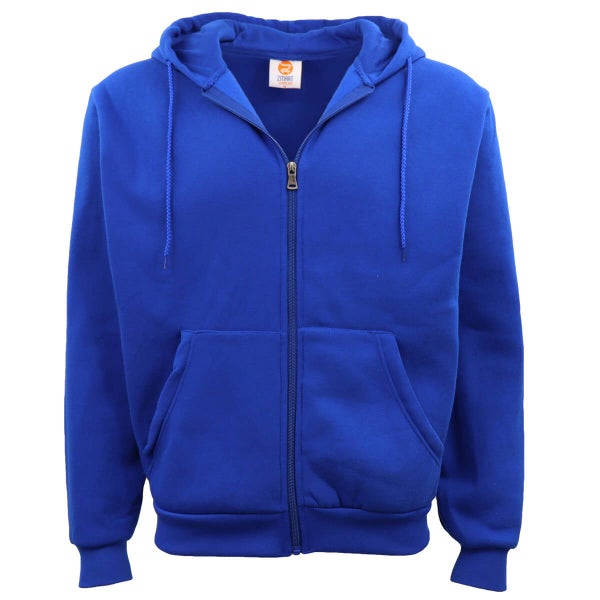 Adult Unisex Zip Plain Fleece Hoodie Hooded Jacket Mens Sweatshirt Jumper XS-... Carousel 1