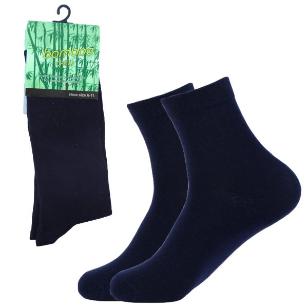 6 Pairs Mens Womens Natural Bamboo Business Soft Work Socks Odor Sweat Resist... Carousel 1