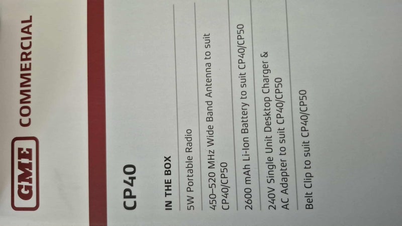 UHF TWO-WAY RADIO (PRS/UHF CB/COMMERICAL CHANNELS)63906662001921114