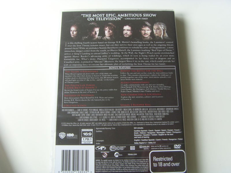 Game Of Thrones The Complete Fourth Season 5 x DVDs Carousel 2
