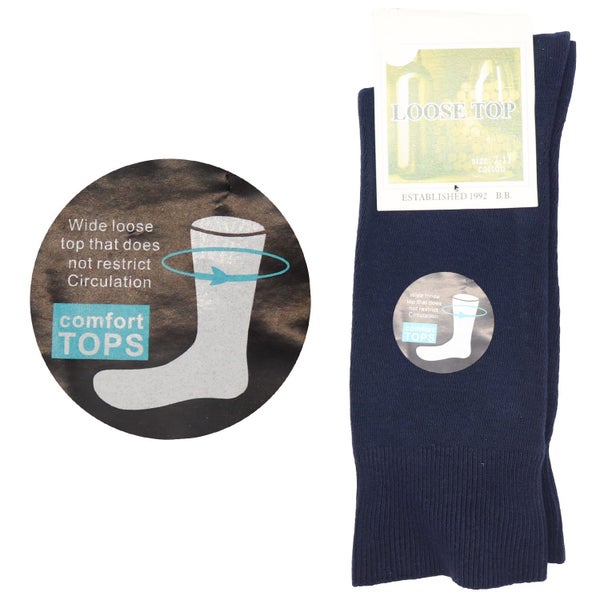 6x 100% Cotton Diabetic Loose Top Thermal Socks Wide Comfort Medical Circulat... Carousel 5