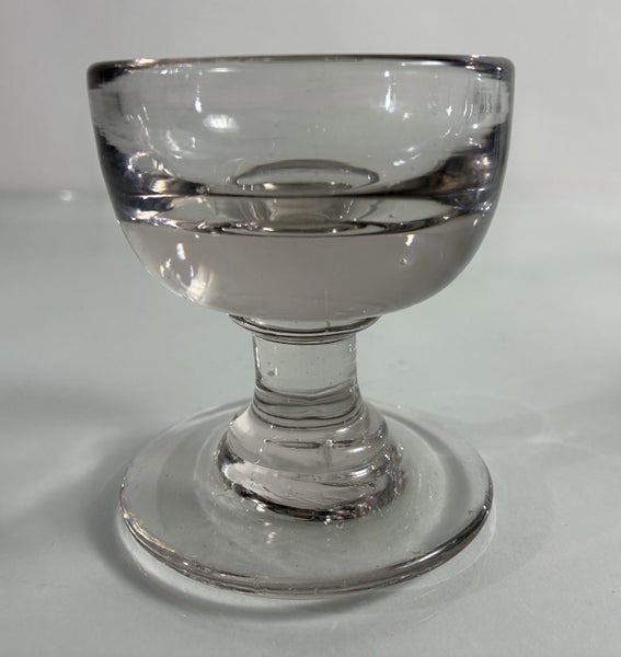 Antique Penny Licks Dessert Glass with Grey-Purple Tint – c.1880s Carousel 2