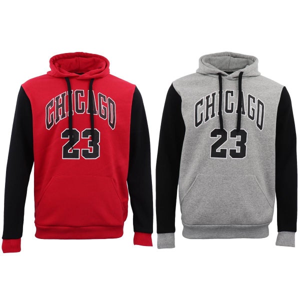 Men's Fleece Pullover Hoodie Jacket Chicago Bulls 23 Michael Jordan Sweat Shi... Carousel 2