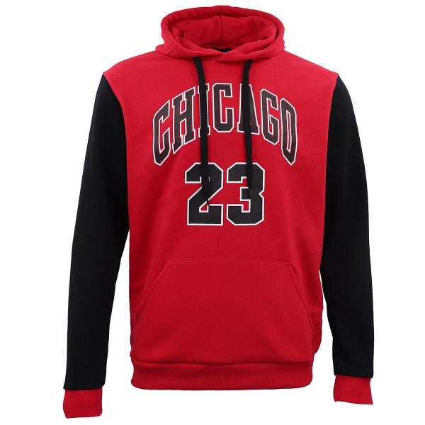 Men's Fleece Pullover Hoodie Jacket Chicago Bulls 23 Michael Jordan Sweat Shi... Carousel 1