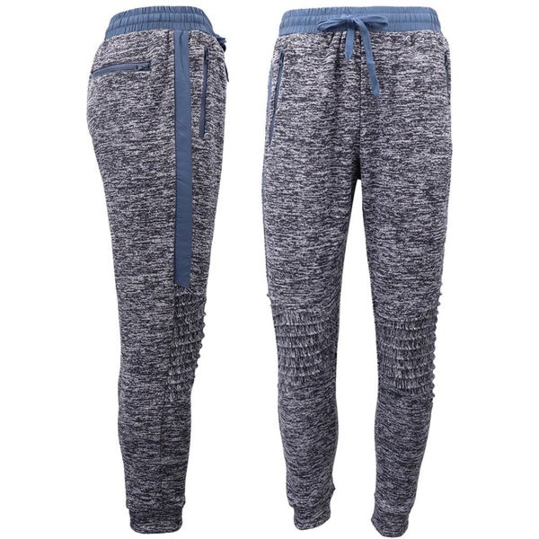 Men's Sport Knee Protector Pads Sweat Racing Track Pants Cuffed Hem w Zip Poc... Carousel 1