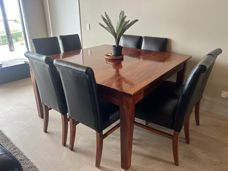 Rimu Dinning Table with 10 Chairs63907388654465110