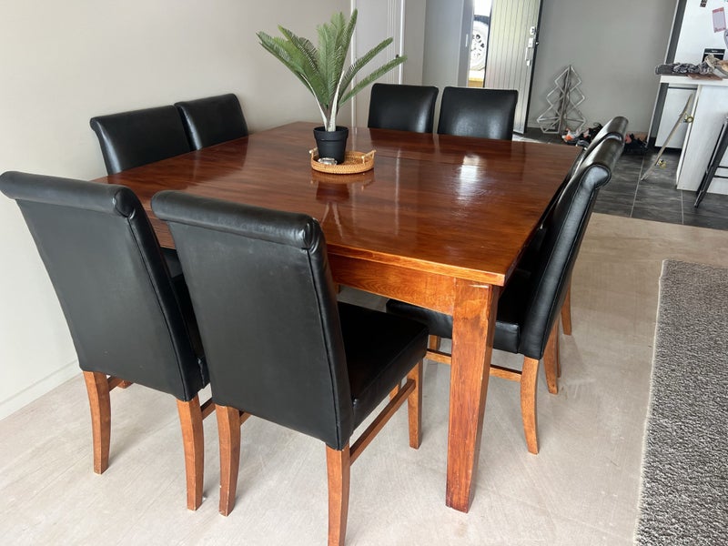 Rimu Dinning Table with 10 Chairs63907388654465111