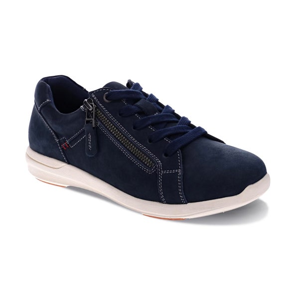 Scholl North Sneaker with zip and removable footbed - Navy Nubuck Euro size 38 Carousel 1